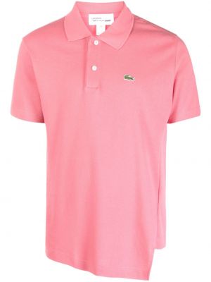 Ασύμμετρη βαμβακερή polo Comme Des Garçons Shirt ροζ