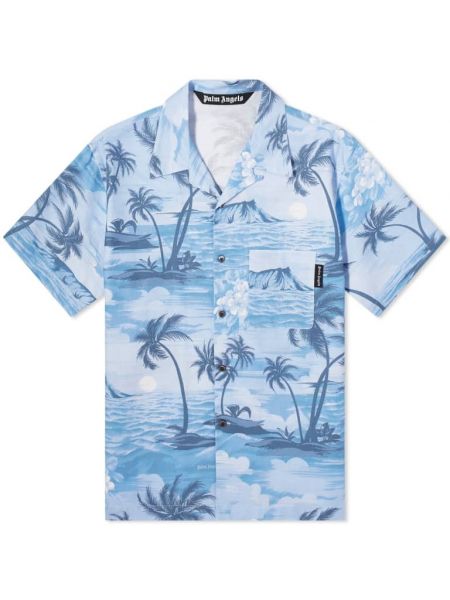 Рубашка Palm Angels голубая