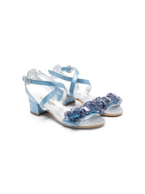 Sandali con cristalli Monnalisa blu