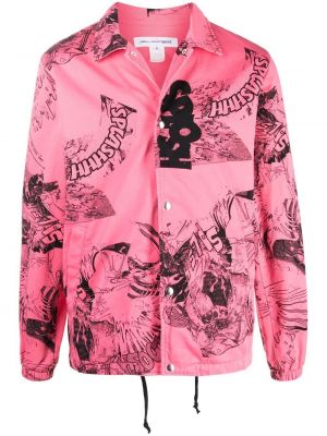 Trykt lett jakke Comme Des Garcons Shirt rosa