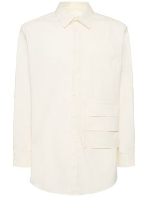Camicia di cotone con tasche Y-3 bianco
