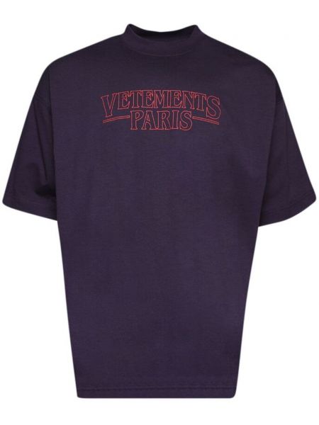 Βαμβακερή μπλούζα με σχέδιο Vetements