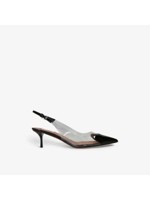 Coeur 55 лакированные туфли на каблуке с контрастной вставкой Azzedine Alaia черный