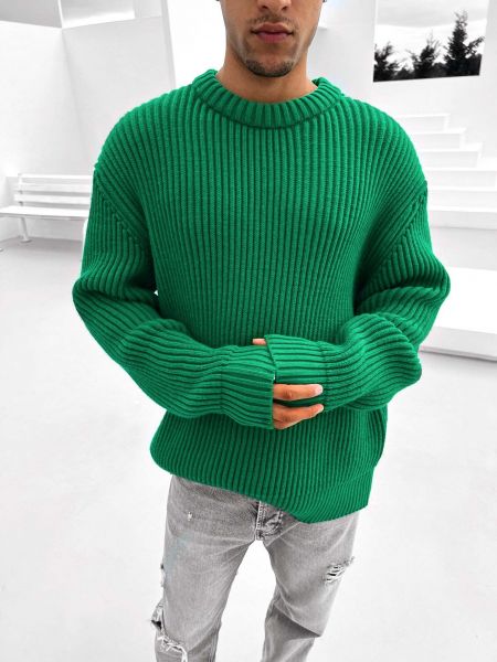 Пуловер оверсайз Megaman зеленый
