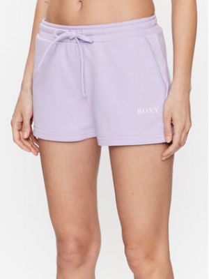 Priliehavé športové šortky Roxy fialová