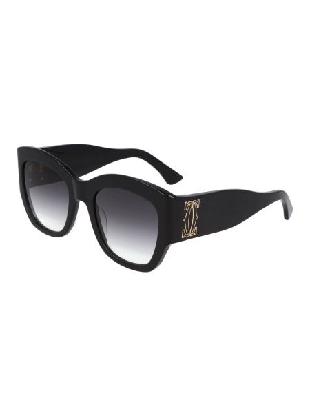 Okulary przeciwsłoneczne oversize Cartier czarne