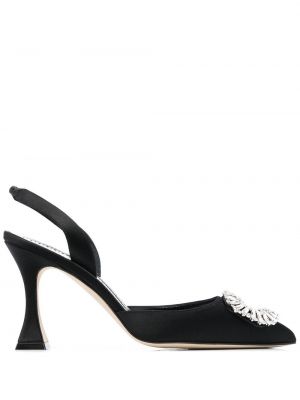 Slingback spenne stropper pumper Manolo Blahnik svart