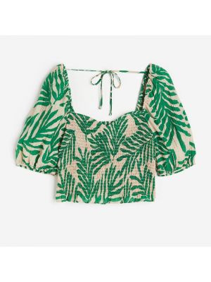Короткая блузка H&m зеленая