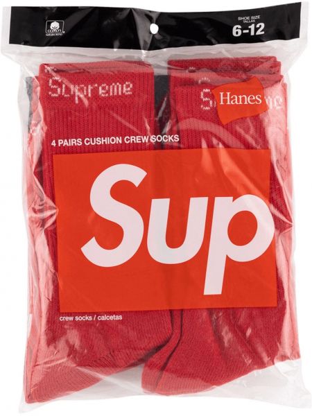 Chaussettes Supreme rouge