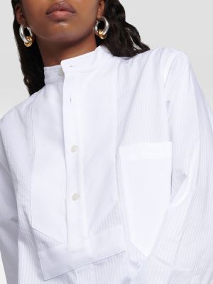 Памучна блуза Plan C бяло
