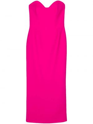Midi haljina od krep The New Arrivals Ilkyaz Ozel ružičasta