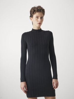 Платье мини с длинным рукавом Abercrombie & Fitch черное