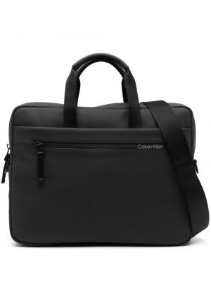 Чанта за лаптоп с принт Calvin Klein черно