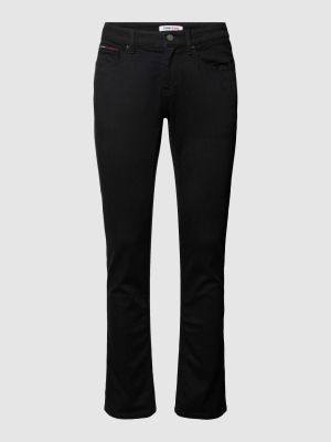 Jeansy skinny slim fit w jednolitym kolorze Tommy Jeans czarne