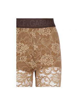 Leggings de cintura alta Dolce & Gabbana beige
