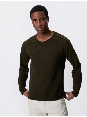 Slim fit svetr s kulatým výstřihem Koton
