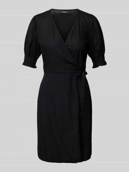 Sukienka midi z nadrukiem Pieces czarna