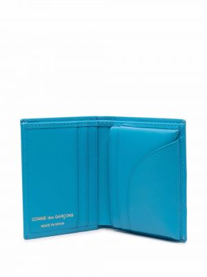 Portfel skórzany Comme Des Garçons Wallet niebieski