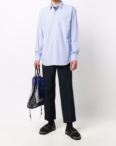 Camisa a rayas Comme Des Garçons Shirt azul