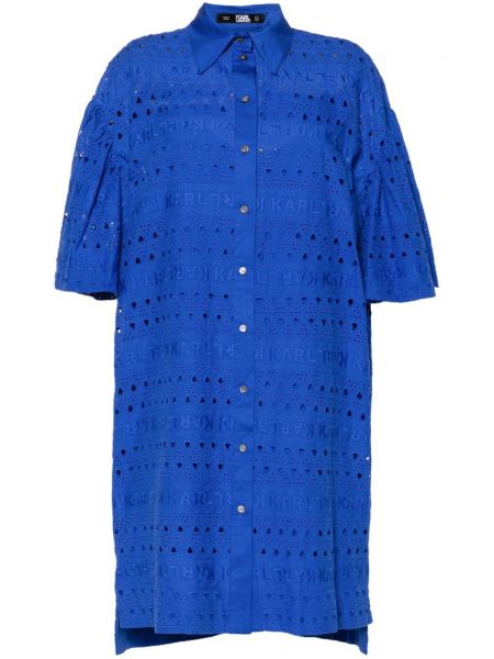 Robe à col Karl Lagerfeld bleu