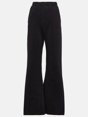 Pantaloni sport din bumbac cu croială lejeră Mm6 Maison Margiela negru
