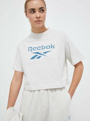 Koszulka bawełniana Reebok Classic beżowa