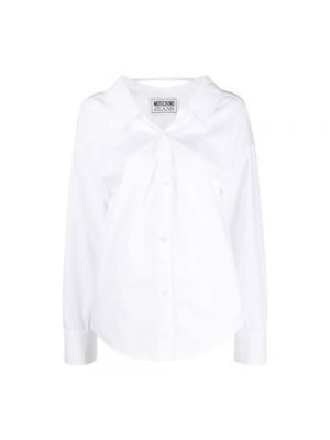 Koszula jeansowa Moschino biała
