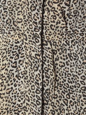 Rochie midi de catifea cu imagine cu model leopard Velvet bej