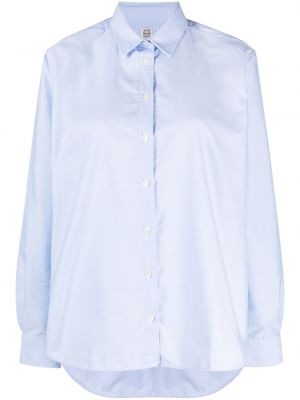 Bavlnená košeľa Totême modrá