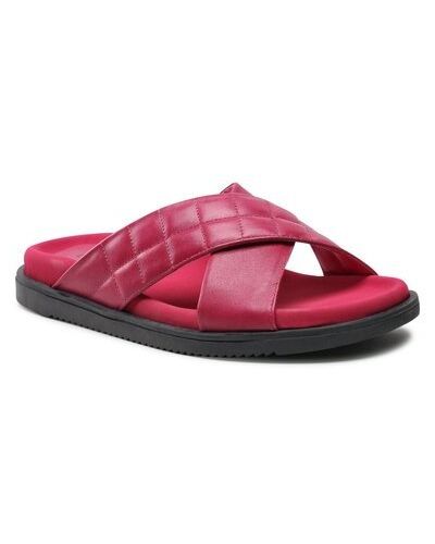Papuci din piele Lasocki roz