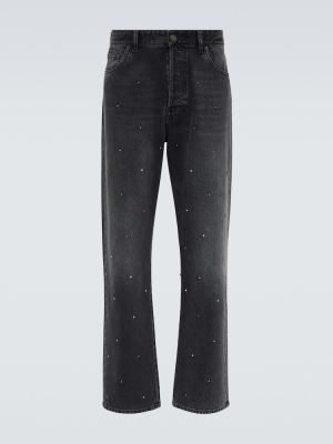 Straight fit džíny Valentino černé