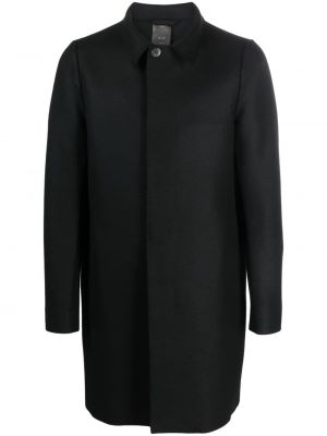 Bavlněný vlněný kabát Sapio černý