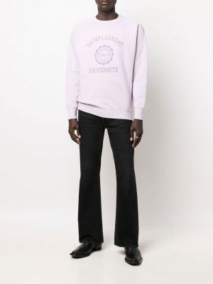 Sweatshirt mit rundhalsausschnitt Saint Laurent pink