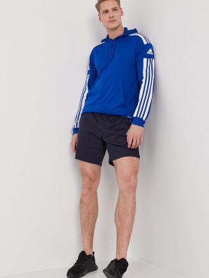 Bluza z kapturem Adidas Performance niebieska
