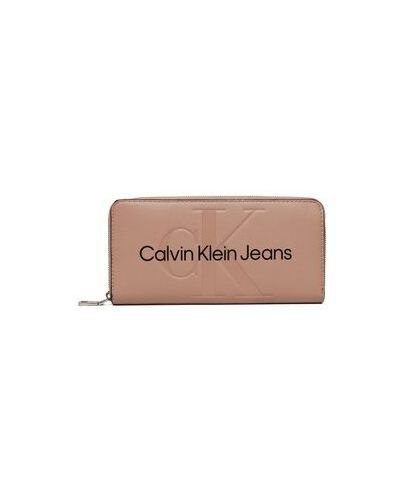 Portofel cu fermoar Calvin Klein Jeans roz