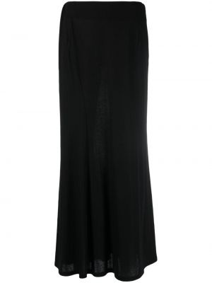 Slip on bavlněné sukně Yohji Yamamoto - černá
