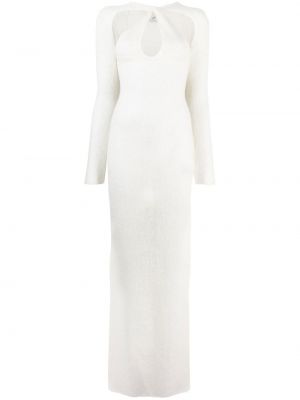 Πλεκτή φόρεμα πουλόβερ Coperni λευκό
