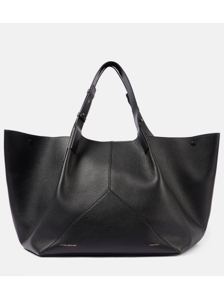 Shopper en cuir Victoria Beckham noir