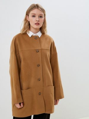 Демисезонное пальто Anis коричневое
