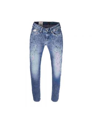 Spodnie skinny fit Pepe Jeans niebieskie