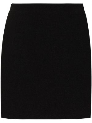 Falda de cintura alta Alessandra Rich negro