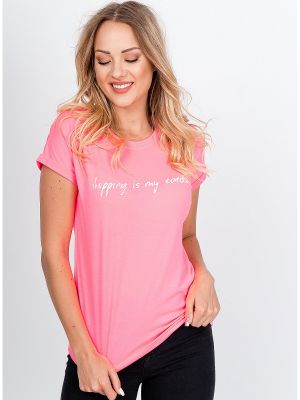 Marškinėliai su užrašais Kesi rožinė