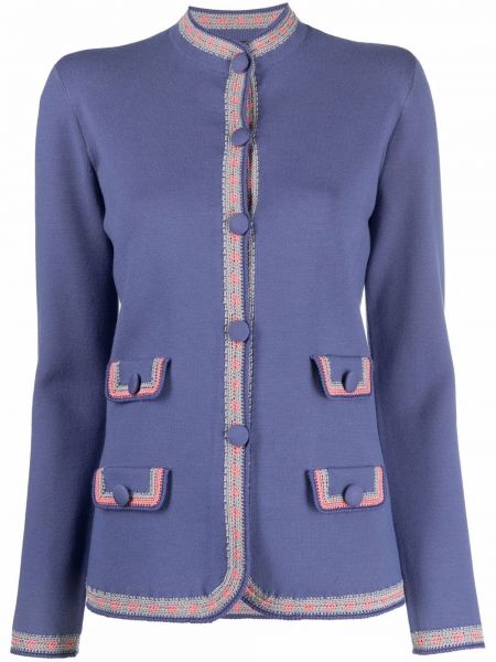 Пальто с вышивкой короткое Emporio Armani, фиолетовый