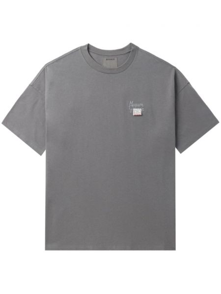 Bavlněné tričko s výšivkou Musium Div. šedé