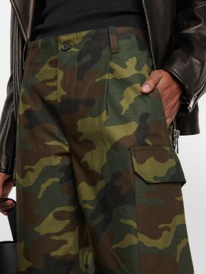 Pantaloni cargo di cotone camouflage Nili Lotan verde