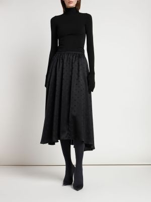 Viskózové sukně Balenciaga černé