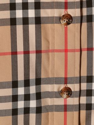 Kockovaná bavlnená košeľa Burberry béžová