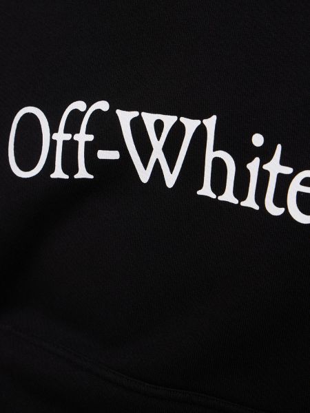 Kokvilnas kapučdžemperis Off-white melns