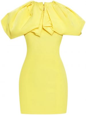Коктейлна рокля без ръкави Oscar De La Renta жълто