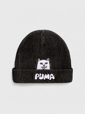 Вълнена шапка Puma черно
